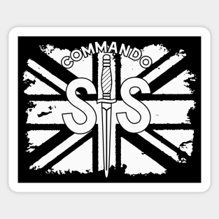WW2 British Army No2 Commando SAS Badge with Union Jack Sticker